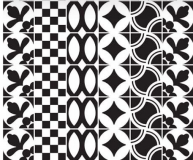 Tagina Deco Dantan Mosaico Schema N Noir-Blanc 30×30 см Напольная плитка