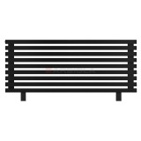 Arbiola Gorizont Ritmo HZ 1200-40-09 секций чёрный горизонтальный радиатор c боковым подключением (на ножках)