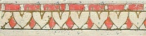 Tagina Pompeiana Cornice Petali Rosso 7×30,5 см Бордюр