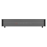 Arbiola Gorizont Ritmo HZ 2500-40-07 секций чёрный горизонтальный радиатор c боковым подключением (на ножках)