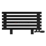 Arbiola Gorizont Ritmo VZ 1000-40-06 секций чёрный горизонтальный радиатор c нижним подключением (на ножках)