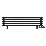 Arbiola Gorizont Ritmo VZ 1200-40-05 секций чёрный горизонтальный радиатор c нижним подключением (на ножках)