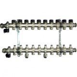 Oventrop Multidis SF Коллектор 10 отводов G 3/4'' с вентильными вставками (воздушник сзади)