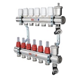 Коллекторный блок со встроенными расходомерами Valtec на 10 выходов