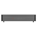 Arbiola Gorizont Ritmo HZ 2500-40-08 секций чёрный горизонтальный радиатор c боковым подключением (на ножках)