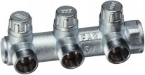 Far Коллектор запорный 3/4" с 3 отводами М24х19, концевой