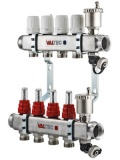 Коллекторный блок из нержавеющей стали со встроенными расходомерами Valtec на 2 выхода
