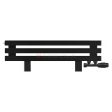 Arbiola Gorizont Ritmo VZ 1000-40-03 секции чёрный горизонтальный радиатор c нижним подключением (на ножках)