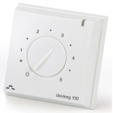 Devi Devireg 130 Накладной электронный терморегулятор с датчиком пола для монтажа White