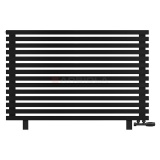 Arbiola Gorizont Ritmo VZ 1200-40-14 секций чёрный горизонтальный радиатор c нижним подключением (на ножках)