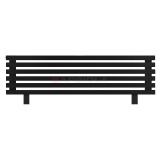 Arbiola Gorizont Ritmo HZ 1200-40-06 секций чёрный горизонтальный радиатор c боковым подключением (на ножках)