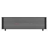Arbiola Gorizont Ritmo HZ 2200-40-10 секций чёрный горизонтальный радиатор c боковым подключением (на ножках)