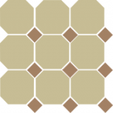 Top Cer Yellow Octagon 03/Caramel Dots 04 30x30 Напольная плитка