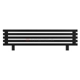 Arbiola Gorizont Ritmo HZ 1250-40-05 секций чёрный горизонтальный радиатор c боковым подключением (на ножках)