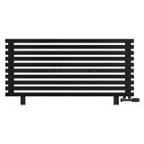 Arbiola Gorizont Ritmo VZ 1250-40-10 секций чёрный горизонтальный радиатор c нижним подключением (на ножках)