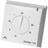 Devi Devireg 132 Накладной электронный терморегулятор с датчиком пола для монтажа White