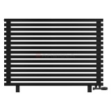 Arbiola Gorizont Ritmo VZ 1200-40-15 секций чёрный горизонтальный радиатор c нижним подключением (на ножках)