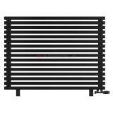 Arbiola Gorizont Ritmo VZ 1200-40-16 секций чёрный горизонтальный радиатор c нижним подключением (на ножках)